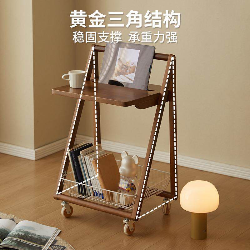 中古实木沙发边几可移动家用客厅沙发边柜床头推车复古茶几小桌子,淘宝优惠券,粉丝福利购,淘宝优惠卷