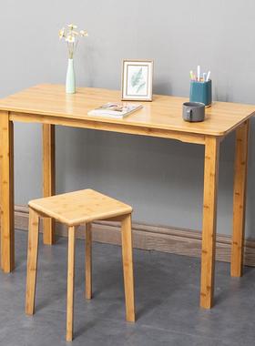 6R简约书桌楠竹电脑桌台式家用写字台长方形实木办公长条桌学习桌