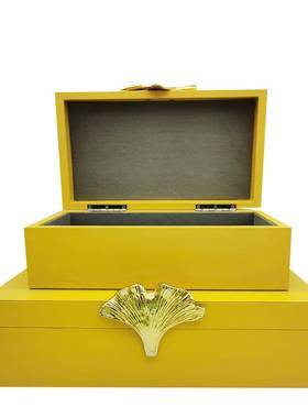 样板间收纳盒新中式家居首饰盒软装饰品盒桌面装饰盒木质摆件