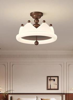 中古奶油风吸顶灯美式设计师主卧公主房全光谱护眼灯具