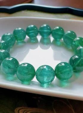 天然全彩彩虹卢比来宝石蓝碧玺全蓝碧玺手链手串 蓝碧玺单圈手链