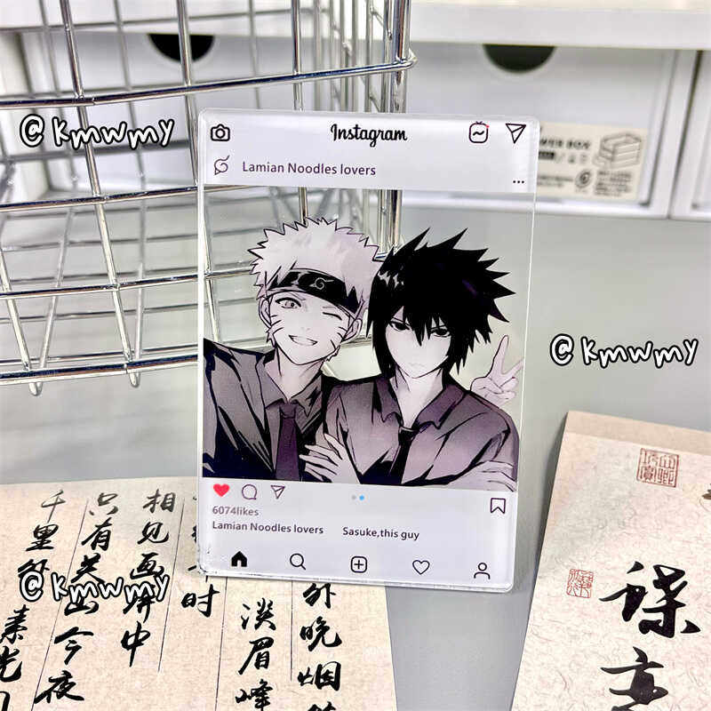 火影忍者佐鸣高颜值三寸亚克力透卡拍照桌面摆件动漫鸣人佐助周边,淘宝优惠券,粉丝福利购,淘宝优惠卷