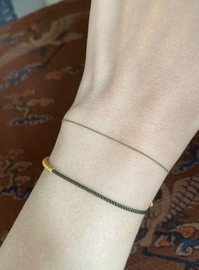 小碎金极细编织手绳小清新简约校园风情侣款手绳送朋友生日礼物