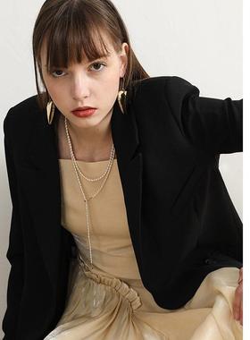 手作时尚轻奢小粒珍珠流苏项链多种佩戴超长款仿珍珠颈链毛衣链女