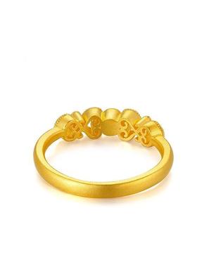 2023年新款古法18k金国潮系列精致戒指黄金色戒指送女友送妈妈礼