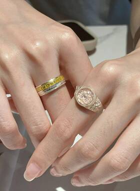 精致小莲花招财戒指好运连连气质百搭女轻奢ins风时尚气质百搭