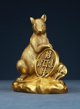 铜鼠摆件生肖鼠工艺品家居装饰品摆件礼品铜饰品