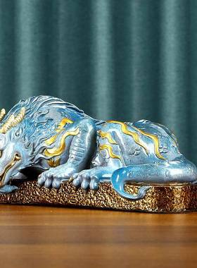 彩铜《镇水兽》吸水兽蚣蝮摆件家居玄关办公室礼品装饰品