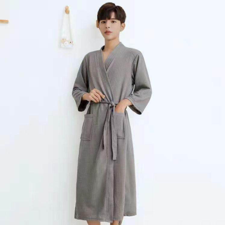 情侣款睡袍女春秋薄款男大码睡衣酒店白色浴袍女晨袍吸水浴衣夏季,淘宝优惠券,粉丝福利购,淘宝优惠卷