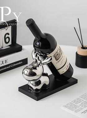 酒柜客厅2025新款红酒架托 托摆件一对轻奢高档电视柜装饰高级感