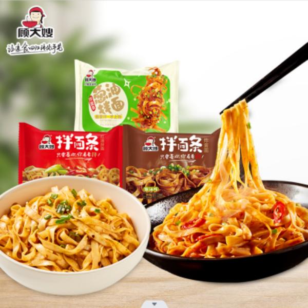 顾大嫂拌面条6/10袋装红油葱酱口味非油炸拌面夜宵速食小吃-图1