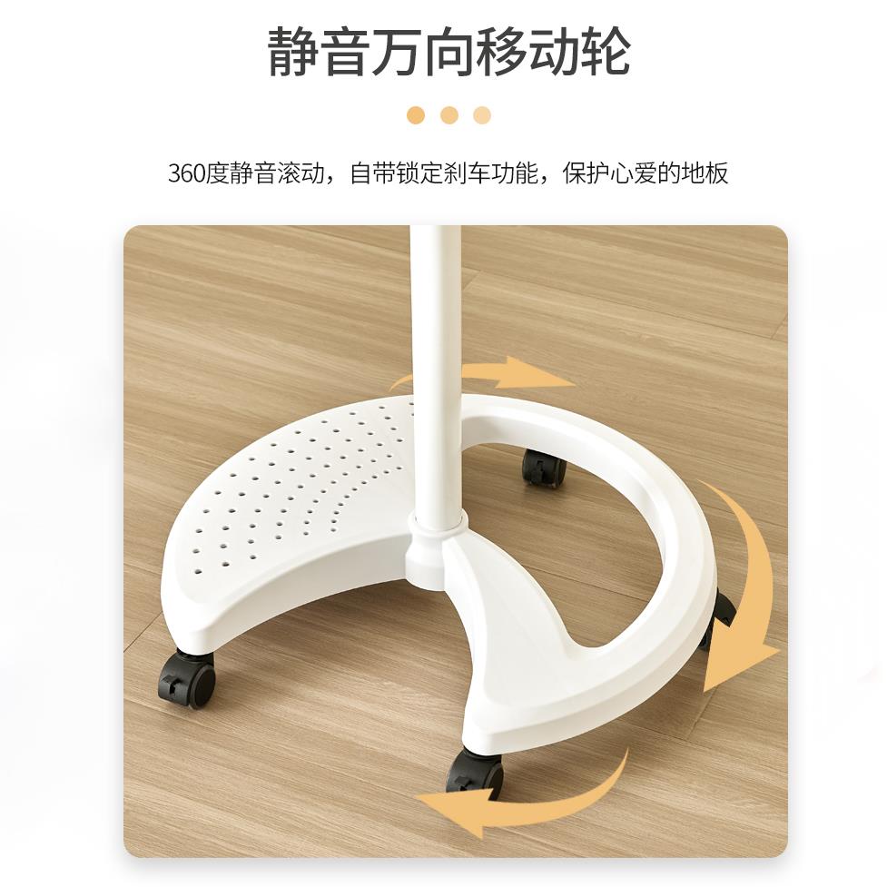 京庆天创钢化玻璃白板支架式移动带轮可檫写办公小黑板家用教学培 - 图1