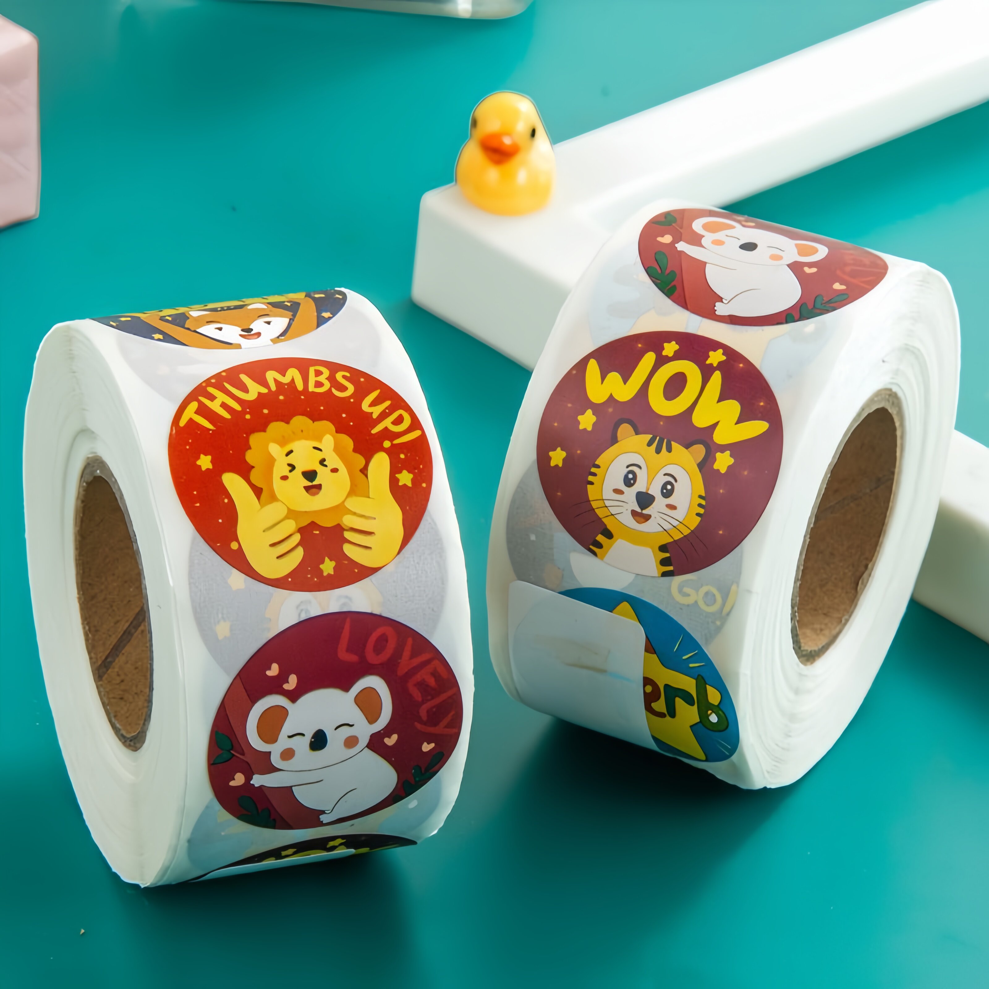 儿童奖励英文贴纸组合卡通动物小学生教师鼓励表扬幼儿园贴画贴