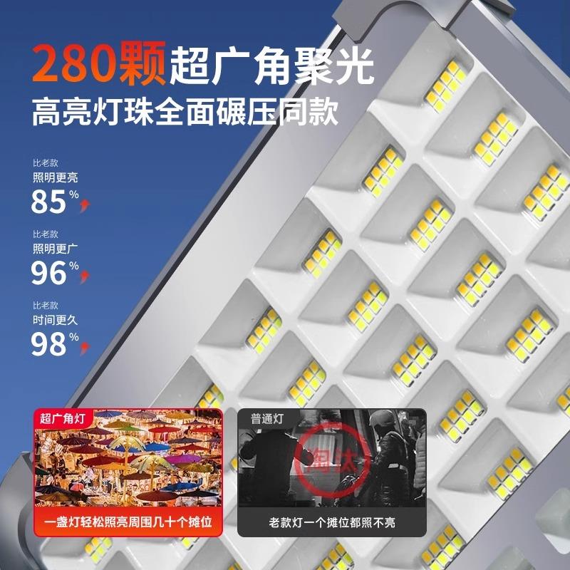 太阳能灯户外大功率爆亮摆摊露营庭院充电应急超亮LED灯磁吸聚光 - 图0