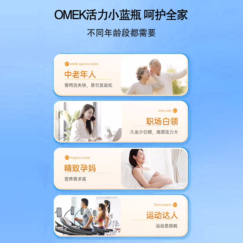 OMEK 活力小蓝瓶 COMPLEX WTAMINAND MILK MINERAL & CA -A2 - 图2