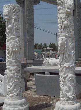 石雕盘龙柱花岗岩石雕龙凤柱花岗岩石雕龙凤柱广场家祠石龙柱