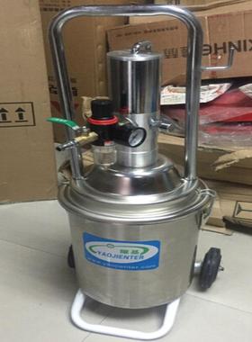 气动高压不锈钢桶黄油枪黄油泵12L黄油机油脂加注机自带滚轮新款