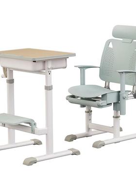 中小学生学校单人升降课桌椅儿童辅导培训班学习写字书桌午休套装