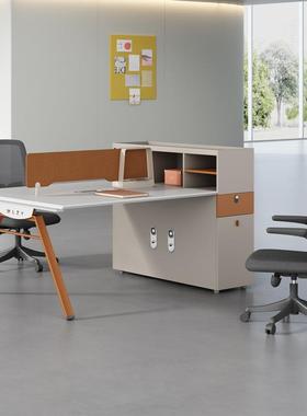 办公桌椅组合员工位四人位办公室财务卡座职员桌书柜电脑桌环保