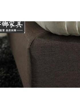 布艺床1.2米儿童床1.5米单人床1.35米方形简约拆洗现代简约老人床