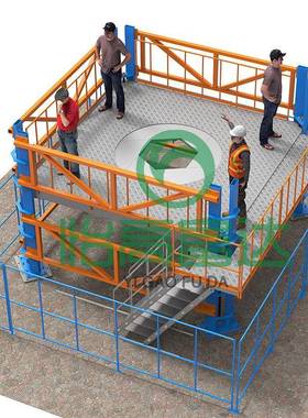 电动丝杆升降平台丝杠升降台四柱式大型设备人员装配升降平台