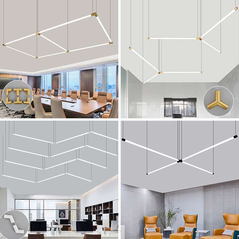 长条灯商用吧台理发店led条形灯 台球厅专用拼接造型办公室吊灯 - 图0