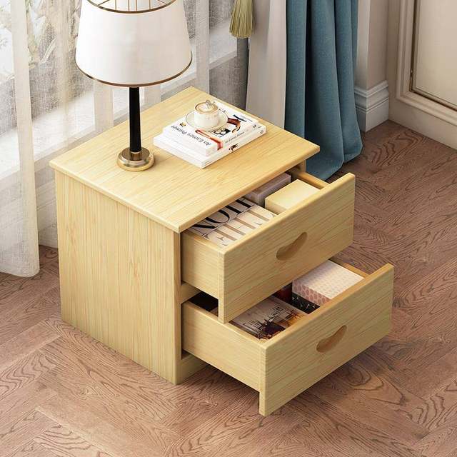 W9YX simple bedside table pastoral solid wood storage cabinet wardrobe European style chest of cabinets simple floor cabinet mini modern