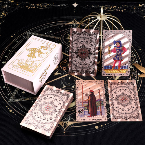 正版金箔塔罗牌史密斯经典普及Tarot典藏牌防水初学者塔牌桌游 - 图0