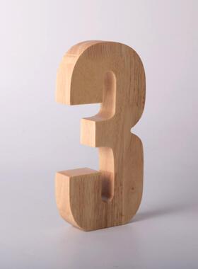实木立体数字创意摆件软装饰品精工打磨喷漆广告艺术招牌楼层标识