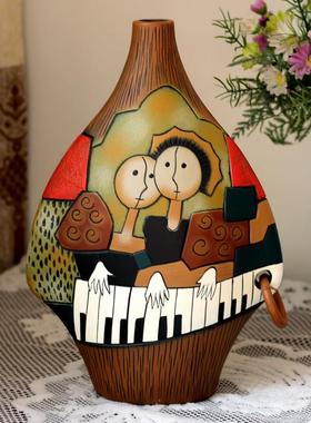 丽江特色手工艺品陶瓷花瓶客厅多宝阁餐柜酒柜装饰品摆件个性礼品