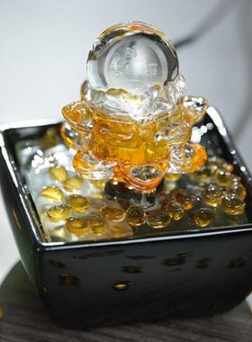 转球流水摆件循环水招财客厅玄关小型桌面创意装饰造景生财风水轮