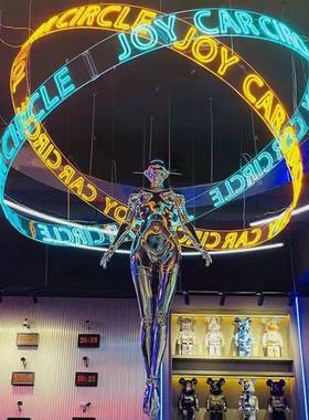 空山基摆件未来机械姬女神雕 塑发光人物模型连锁发廊酒吧KTV装饰