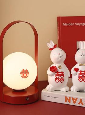 贝汉美陪嫁长明灯结婚礼物高级实用婚房卧室床头灯送新人新娘摆件