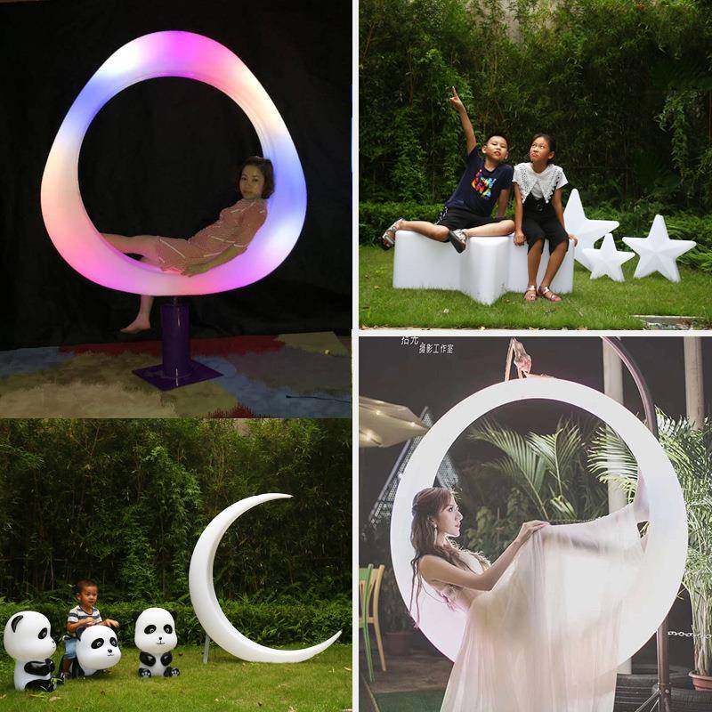 网红发光秋千灯户外庭院装饰月亮灯营地打卡月牙吊椅摇摇椅氛围灯,淘宝优惠券,粉丝福利购,淘宝优惠卷