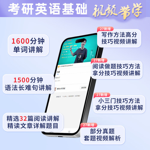 刘晓艳考研英语2027考研英语一二晓燕考研英语真题你还在背单词吗学丞26语法长难句58篇基础阅读资料打卡本全程班词汇网课作文写作 - 图1