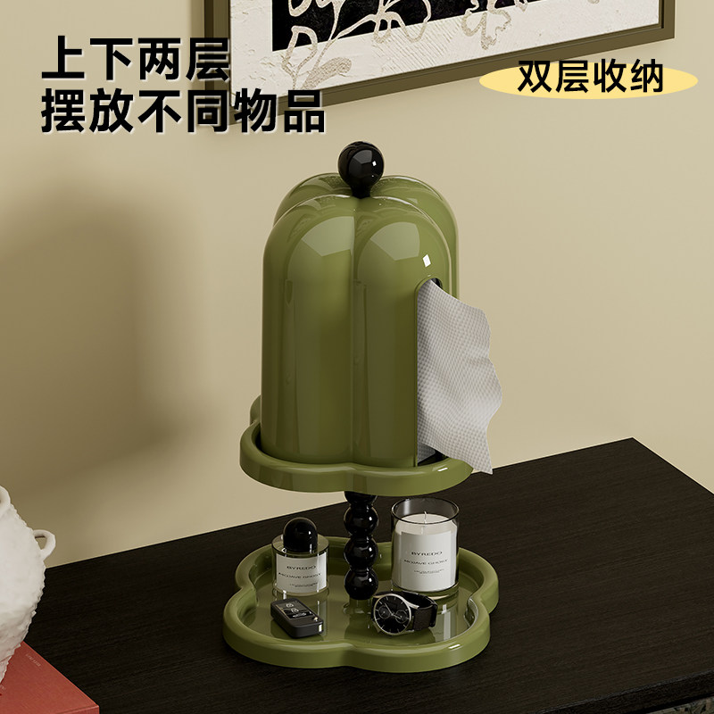 纸巾盒客厅家用高级感创意复古摆件多功能进门玄关桌面收纳抽纸盒,淘宝优惠券,粉丝福利购,淘宝优惠卷