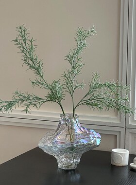 速发客翠桌面装饰众璃花瓶摆件插花小厅兰花轻奢高级感小玻复古
