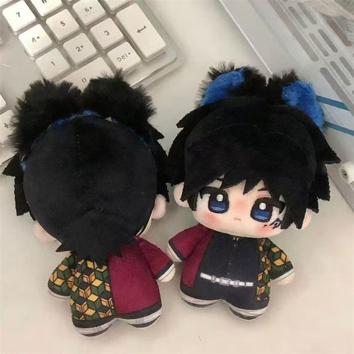 鬼灭之刃富冈义勇属性10cm棉花娃娃可爱毛绒玩偶同人公仔动漫周边 - 图2