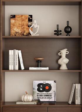 侘寂风高级感小众艺术软装饰品中古家居陶瓷花瓶民宿客厅酒柜摆件