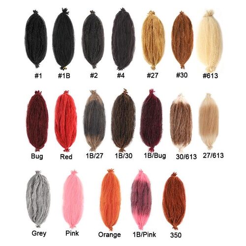 Afro Spring Twist Crochet Braids Hair Kinky Marley Braid假发 - 图2