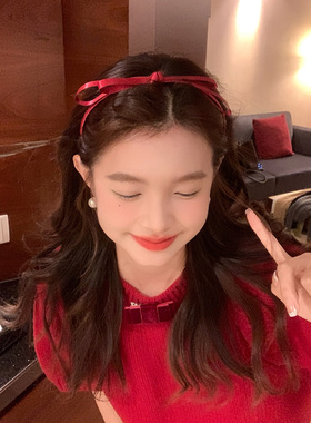 【我的脸很圆】甜美少女芭比丝带双层蝴蝶结发箍在逃公主生日头箍