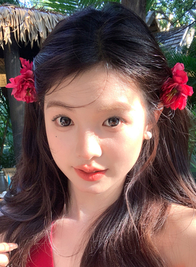 【我的脸很圆】夏季红色芍药花抓夹明媚高级感花朵小号碎发夹女生