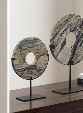 新式轻奢中高级RZB-2837感大理石平安摆扣件办公室样板间酒店展厅