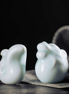 家居软装饰品十二生肖摆件陶瓷鼠鸡龙蛇羊狗新年礼物猪虎兔牛猴马