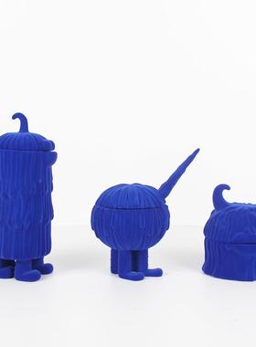 现轻奢VAB储物罐关创意独角代兽件摆客厅玄酒柜样板间植绒工艺品