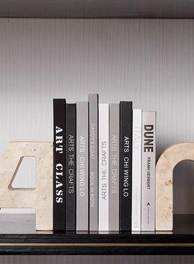 轻奢现代高级感样板间书房书柜装饰品办公室客厅电视柜软装摆件