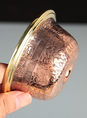 佛前供水杯 纯铜雕花鎏金供佛七供水碗 八供圣水杯 7个一套