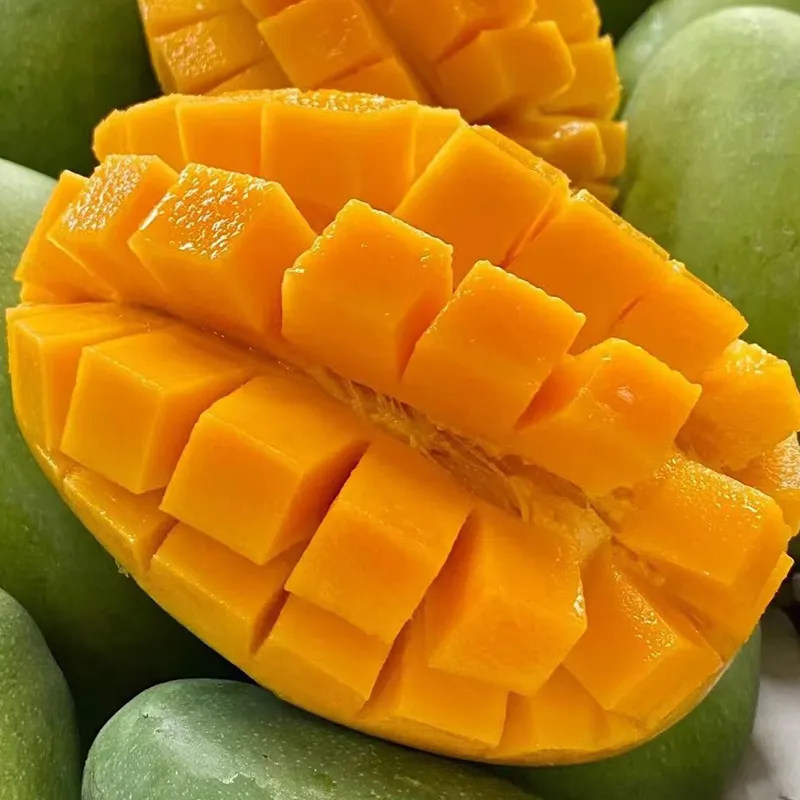 青皮大青芒果新鲜水果当季芒果现摘当季新鲜水果整箱青皮芒