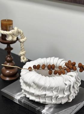 现代样板房间中古摆件葫芦木纹烛台黑古铜色雕塑软装饰品后现代