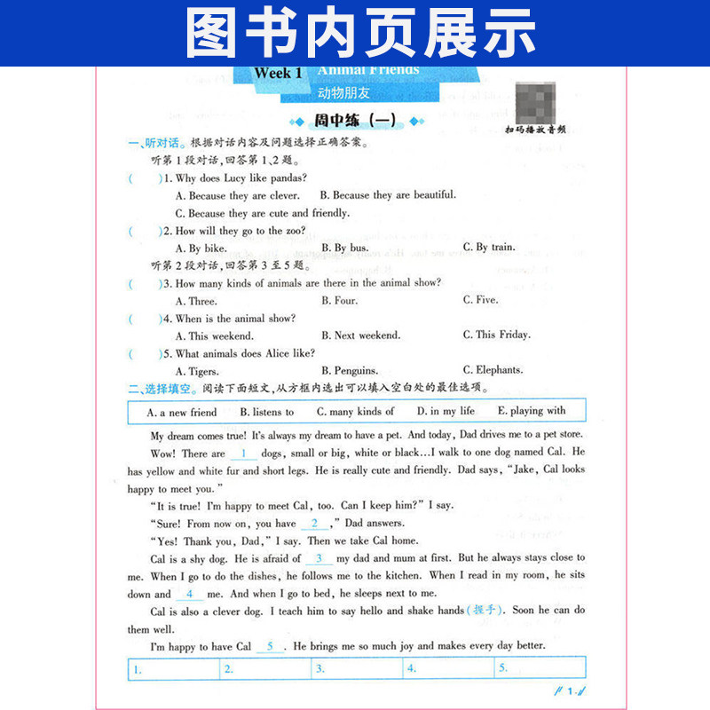 B卷周计划七八九年级上册送纸质答案 初中初一二三789年级英语人教 同步训练B卷练习册基础培优教辅辅导资料书刘鹰编
